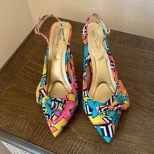Torta Caliente Sloan Vibrant Fabric Heels
